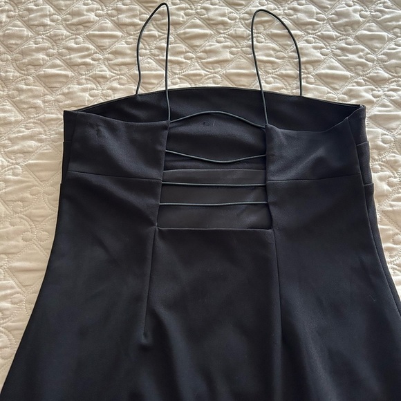 Impeccable Pig Black Cocktail Dress. Spaghetti Strap Shoulders with Strap Back - Picture 3 of 5